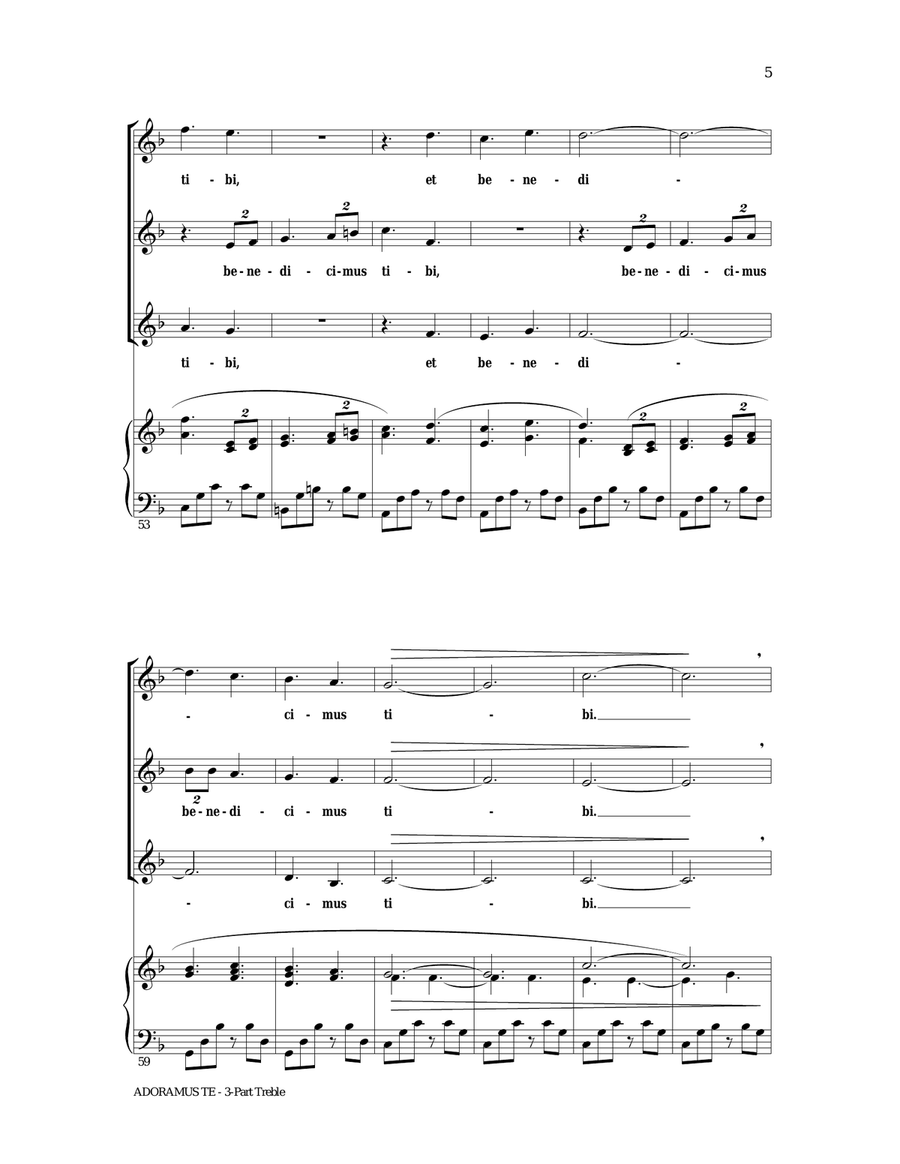 Adoramus Te 3-Part scores gallery preview page 4