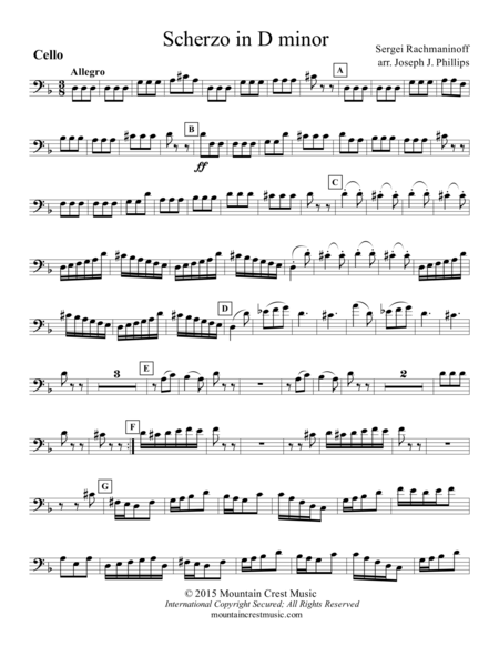 Scherzo in d minor-Cello part