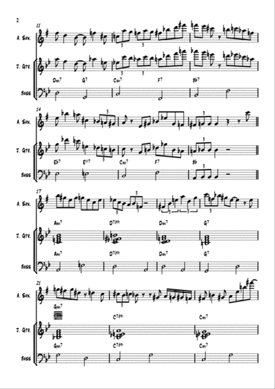Trippin' Trippin' Alto Saxophone scores gallery preview page 2