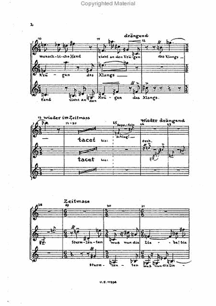 Cantata 2, Op. 31, Chorus Scor