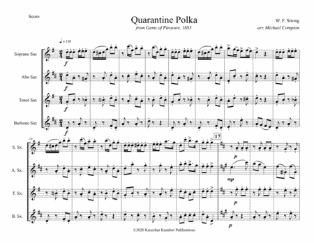 Quarantine Polka, originally composed in 1885 by W.F. Strong during a smallpox quarantine and arrang image number null