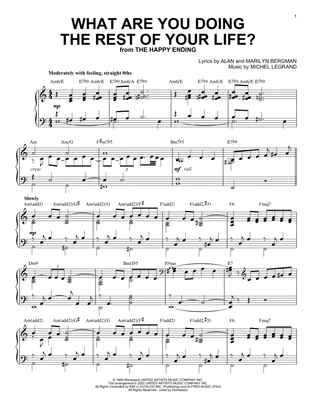 Book cover for What Are You Doing The Rest Of Your Life? [Jazz version] (arr. Brent Edstrom)