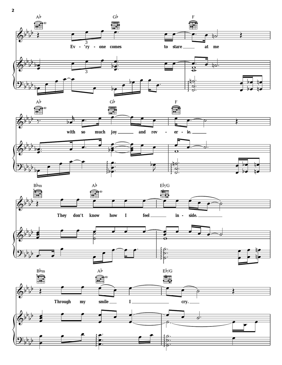 Caged Bird Acoustic Guitar scores gallery preview page 2