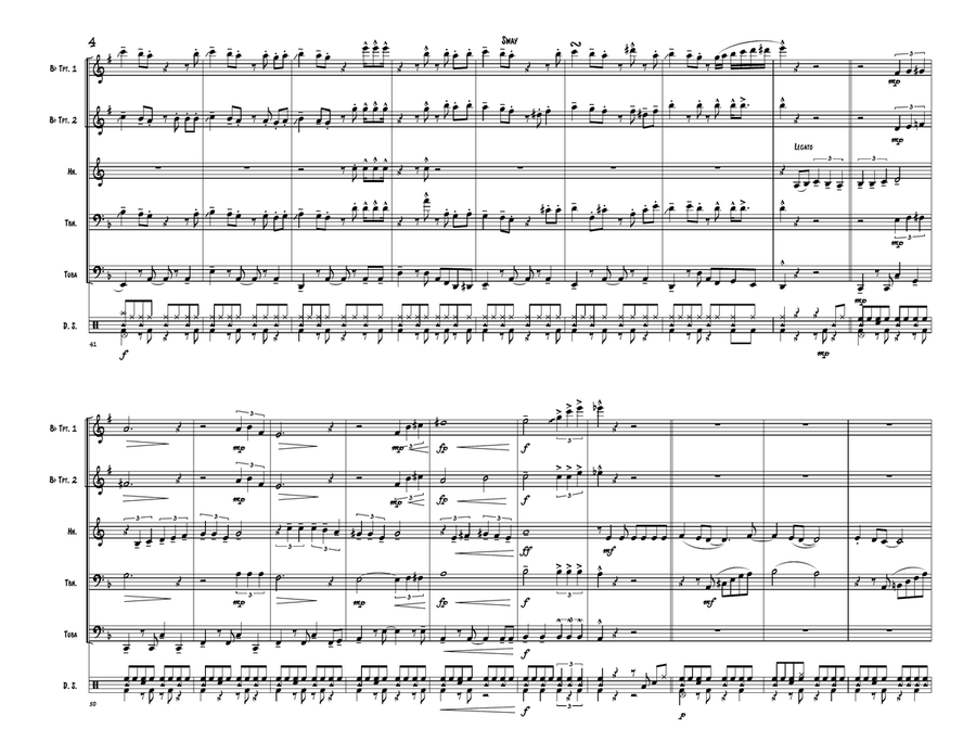 Sway (Quien Sera) Brass Quintet scores gallery preview page 4