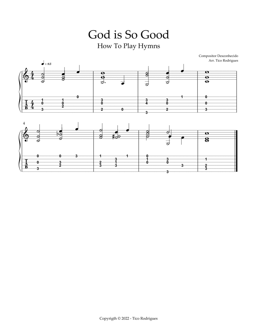 God is So Good Acoustic Guitar scores gallery preview page 1
