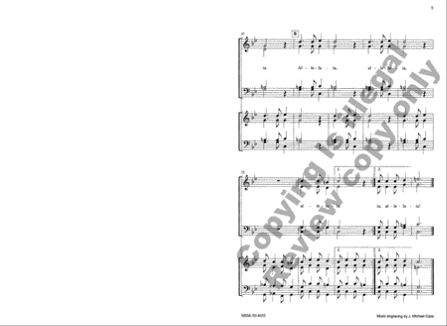 Christ Is Arisen, Let Us Sing Let All the Nations Praise the Lord 4-Part scores gallery preview page 5