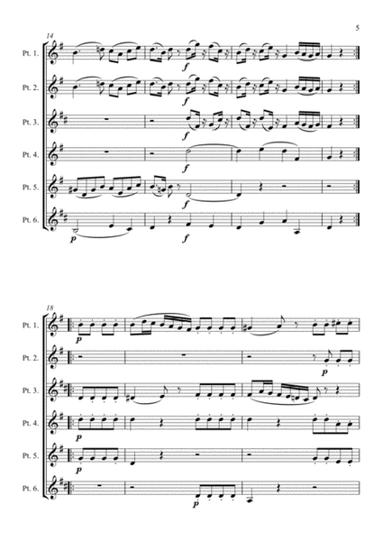 Brass Sextet - Mozart - Eine Kleine Nachtmusik - 2nd. and 3rd. Mvts. image number null