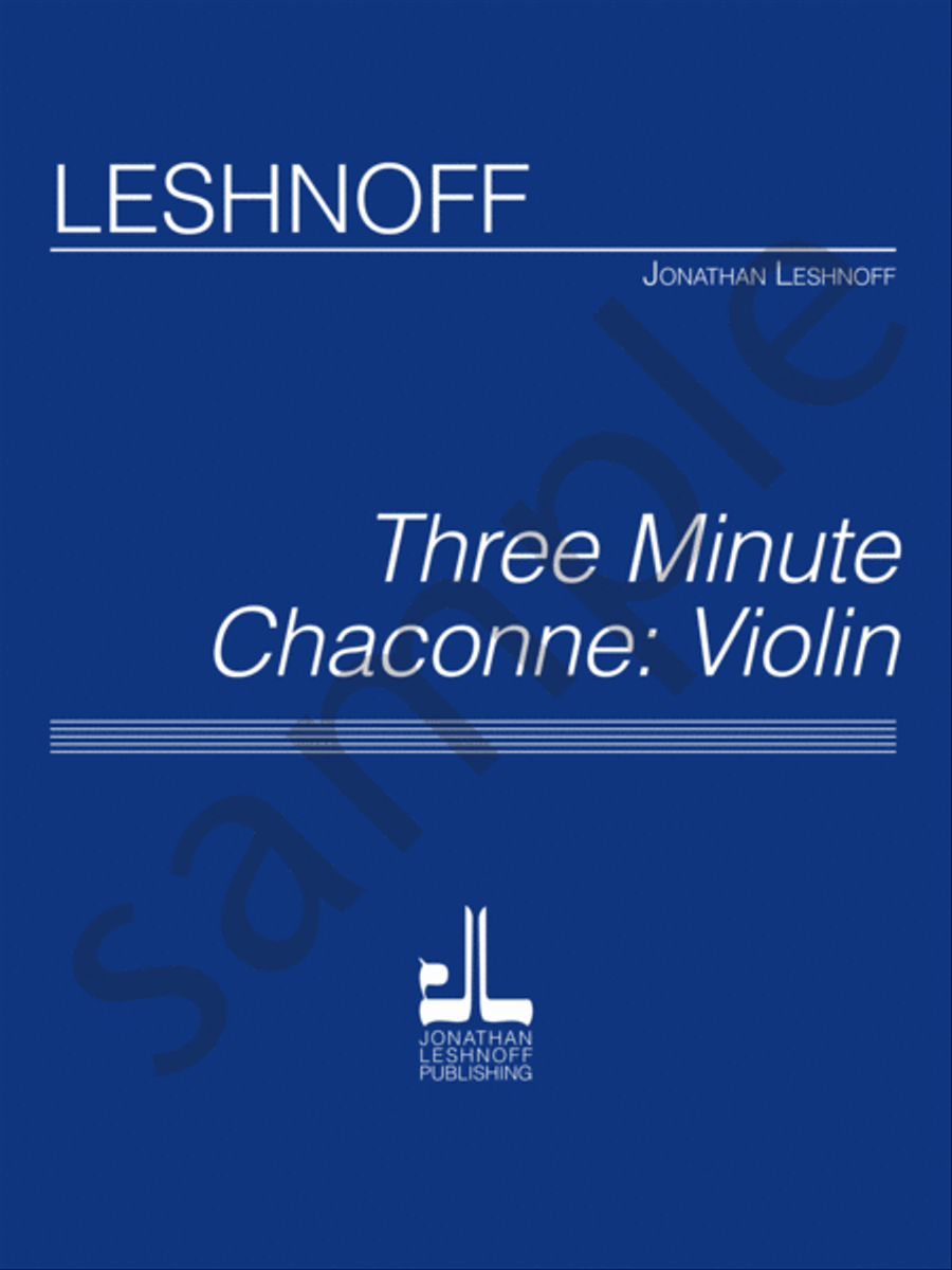 Three Minute Chaconne - Violin Chamber Music scores gallery preview page 2