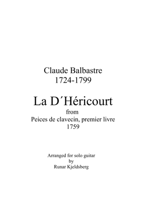 La D´Héricourt by Claude Balbastre (1724-1799) transcribed for solo guitar by Runar Kjeldsberg