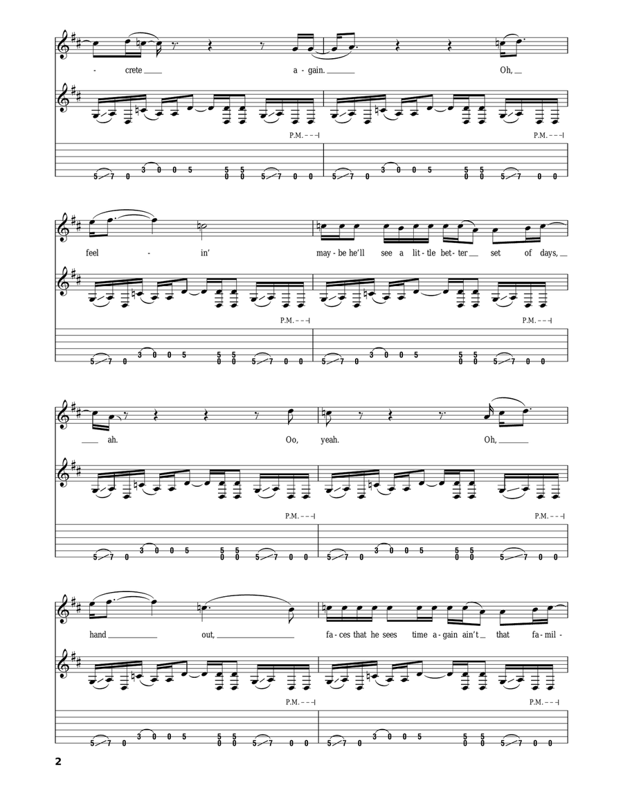 Even Flow Acoustic Guitar scores gallery preview page 2