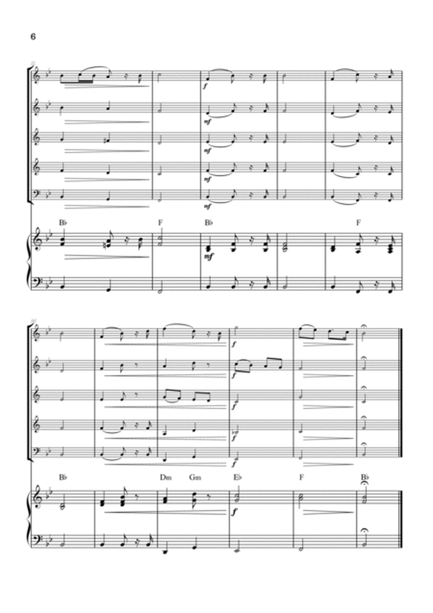 Wagner • Here Comes the Bride (Bridal Chorus) | woodwind quintet & piano accompaniment w/ chords image number null