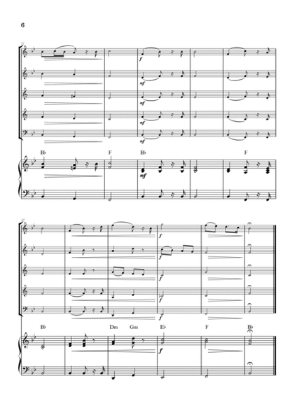 Wagner • Here Comes the Bride (Bridal Chorus) | woodwind quintet & piano accompaniment w/ chords image number null