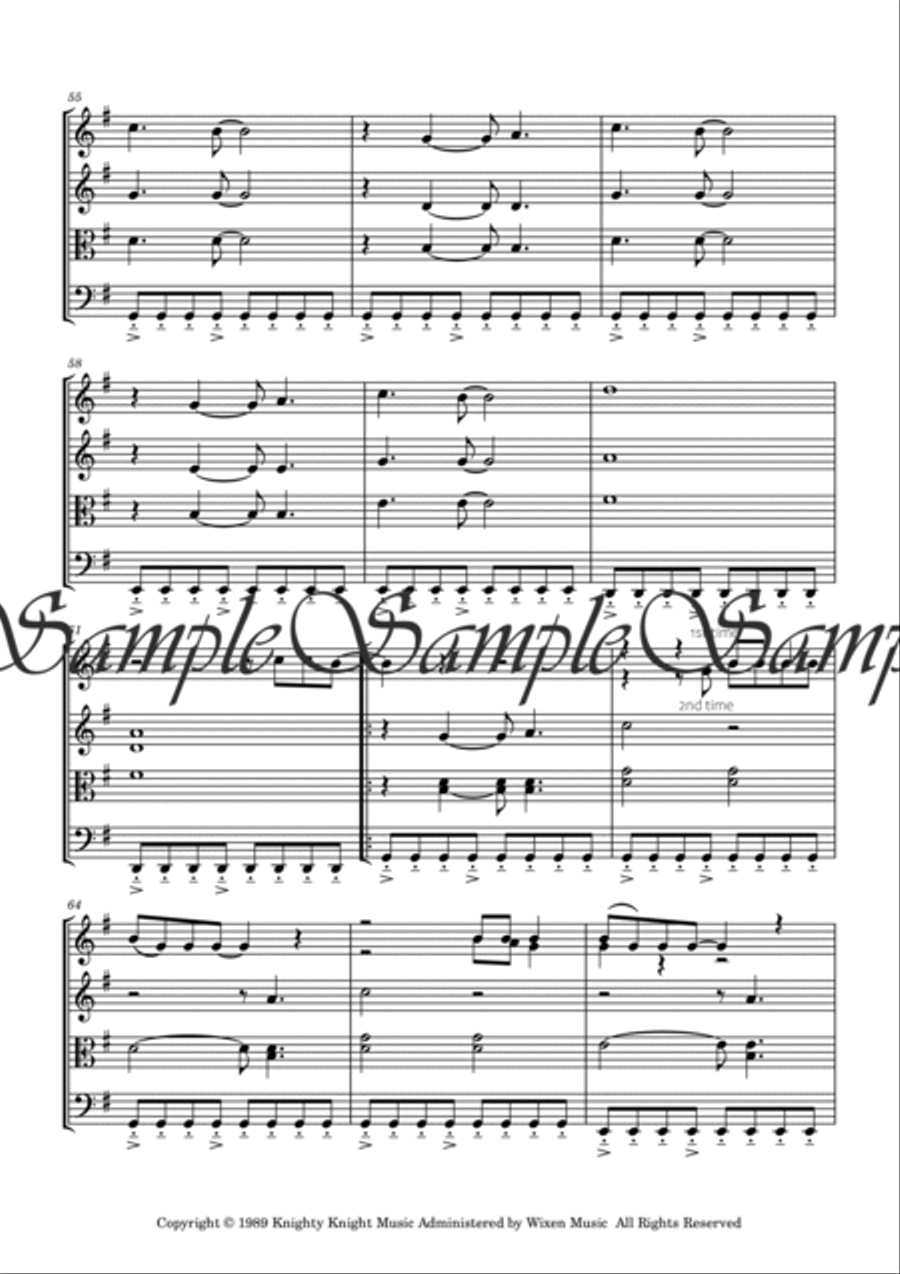 The Best (simply The Best) String Quartet scores gallery preview page 6