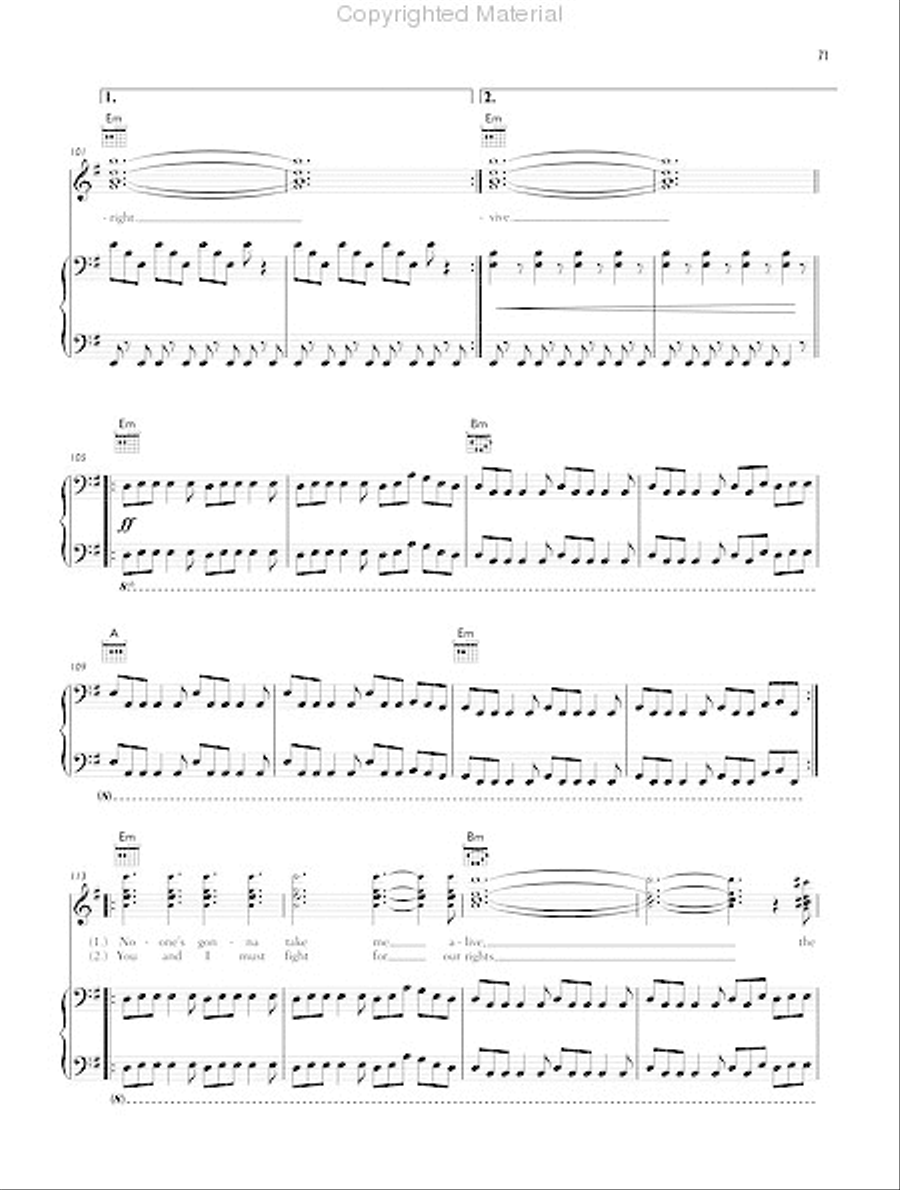Muse - Black Holes and Revelations Piano, Vocal, Guitar scores gallery preview page 8