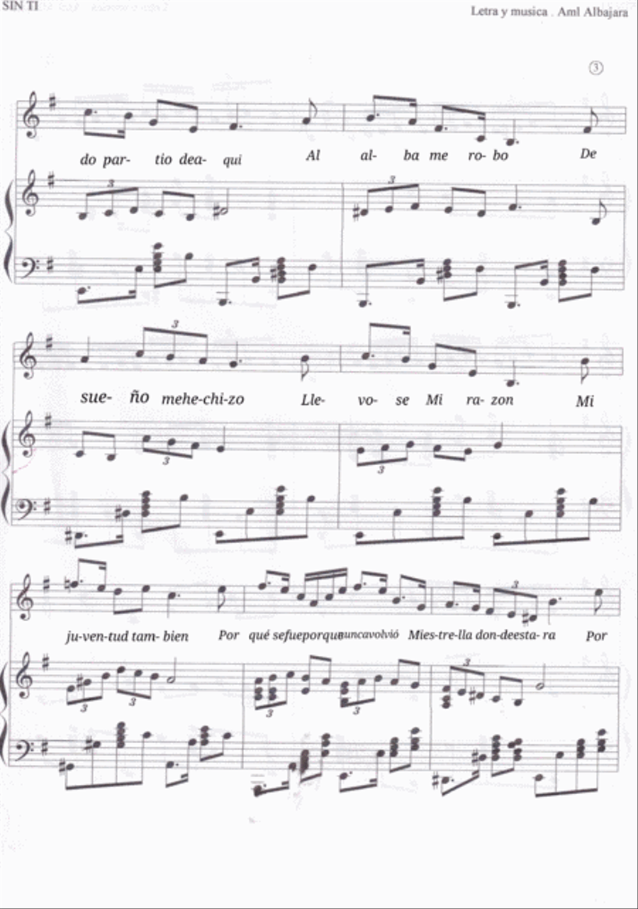 Sin Ti Sin Ti Voice scores gallery preview page 4