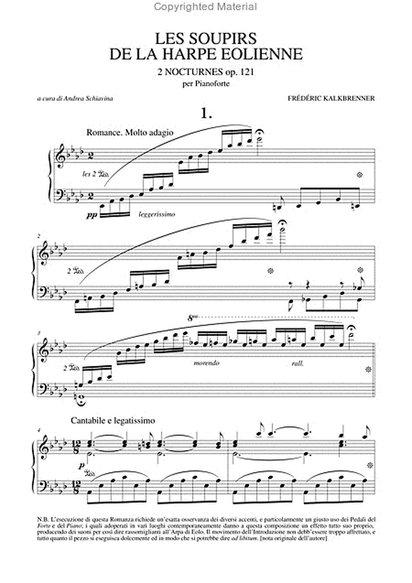Les Soupirs de la Harpe Eolienne. 2 Nocturnes Op. 121 for Piano image number null