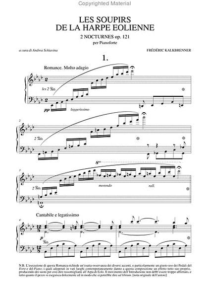 Les Soupirs de la Harpe Eolienne. 2 Nocturnes Op. 121 for Piano image number null