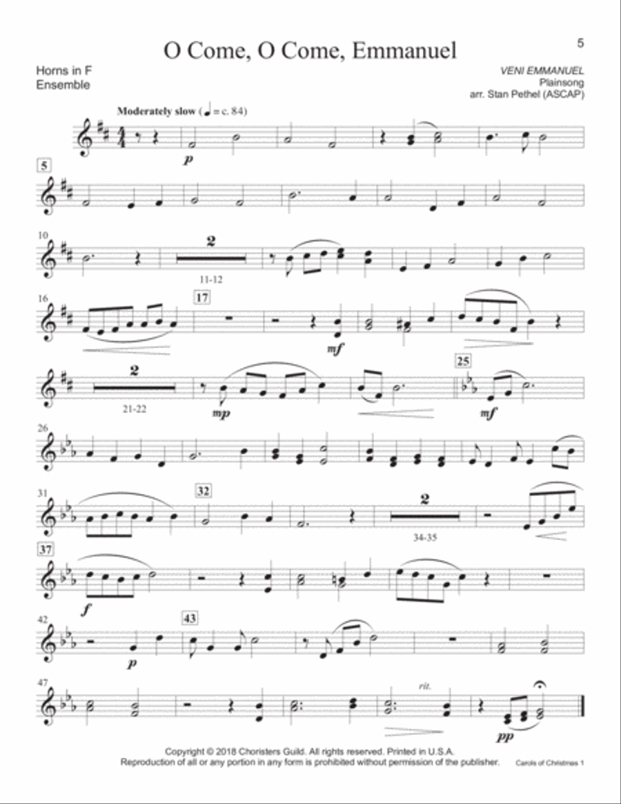 Carols of Christmas, Set 1 - Horn(s) in F Piano Accompaniment scores gallery preview page 3