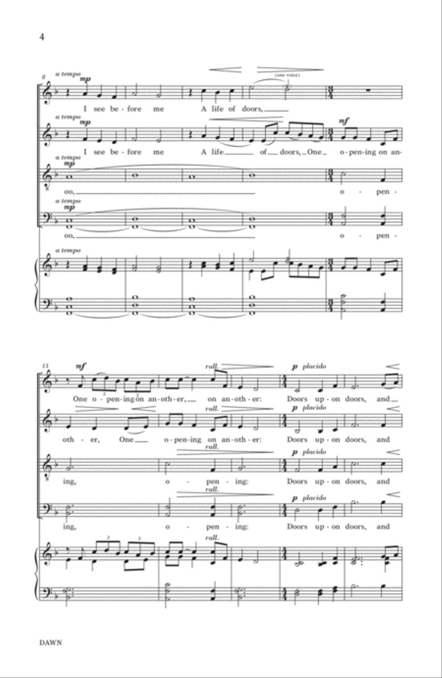 Dawn Dawn 4-Part scores gallery preview page 2