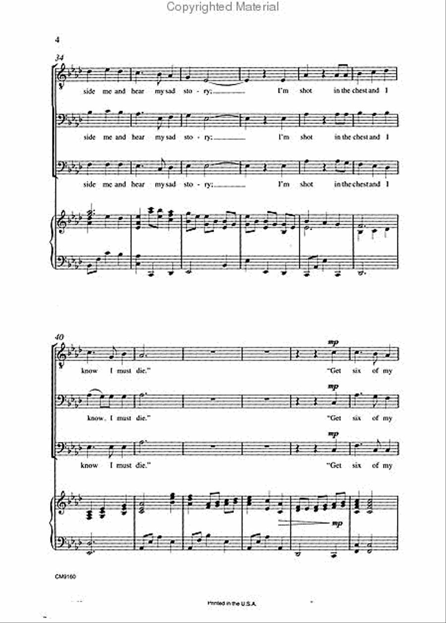 Streets of Laredo 3-Part scores gallery preview page 3