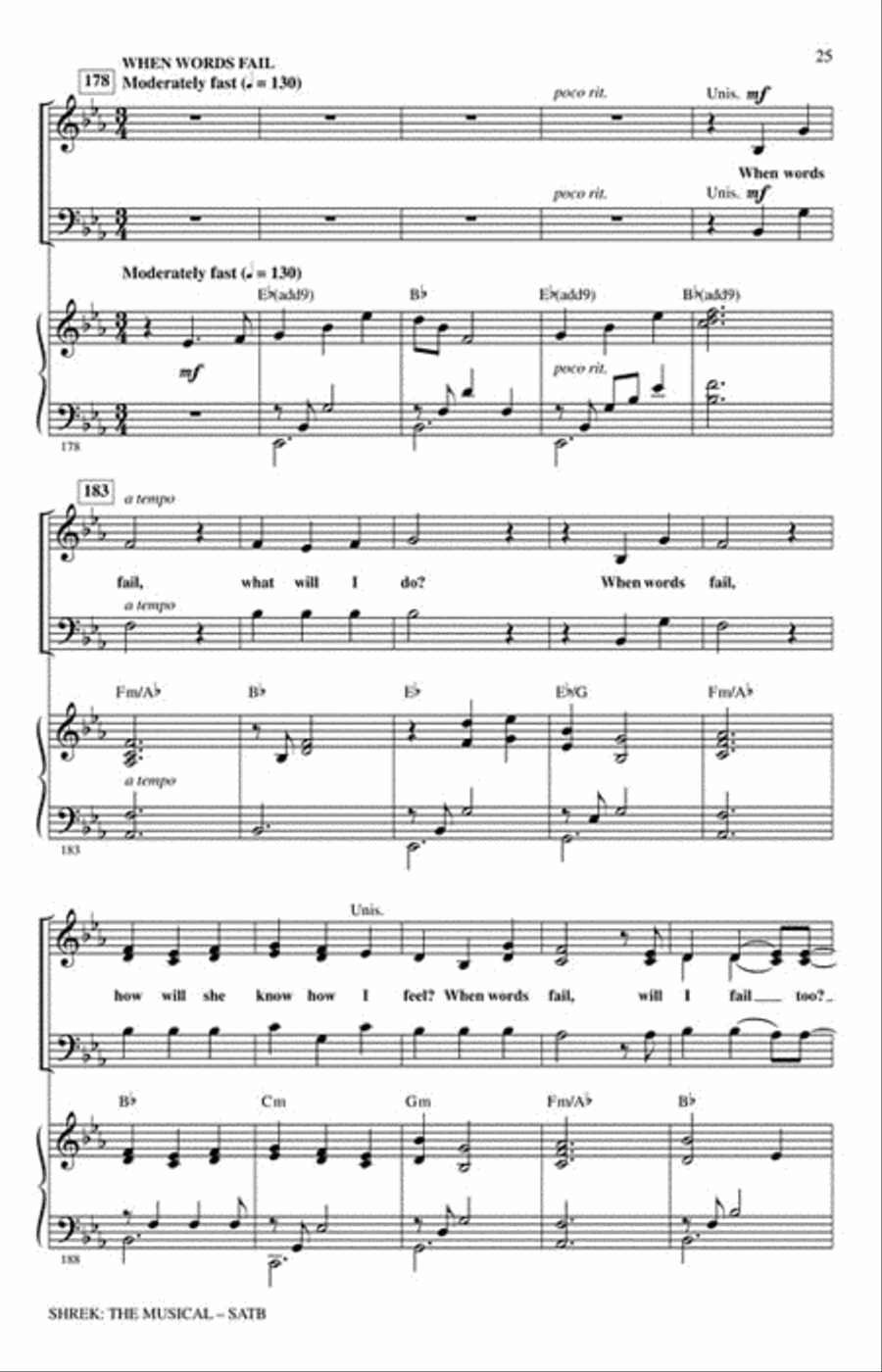 Shrek: The Musical (Choral Medley) Choir scores gallery preview page 5
