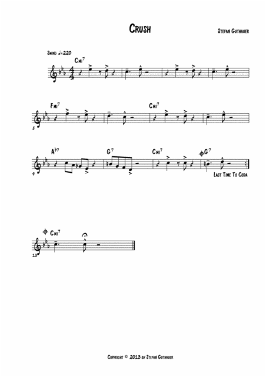 Crush Crush Jazz Ensemble scores gallery preview page 1