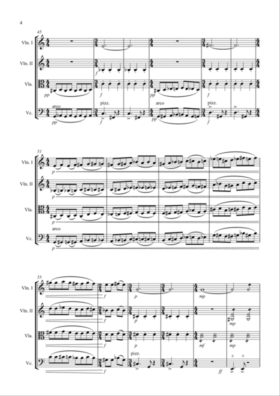 String Quartet No. 3 String Quartet scores gallery preview page 4