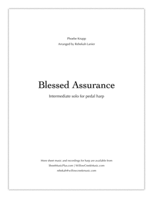 Book cover for Blessed Assurance - intermediate pedal harp solo
