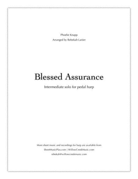 Blessed Assurance - intermediate pedal harp solo image number null
