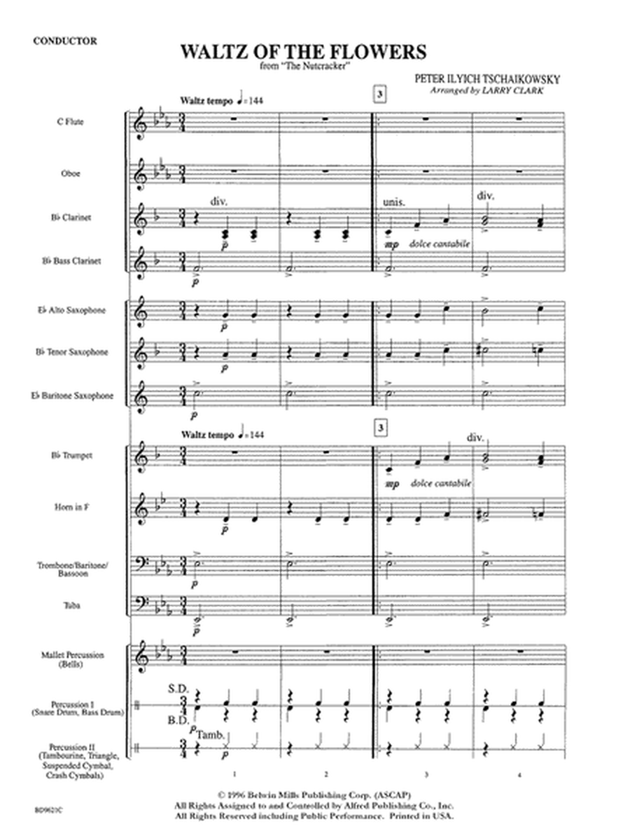 Waltz of the Flowers (from The Nutcracker Suite): Score