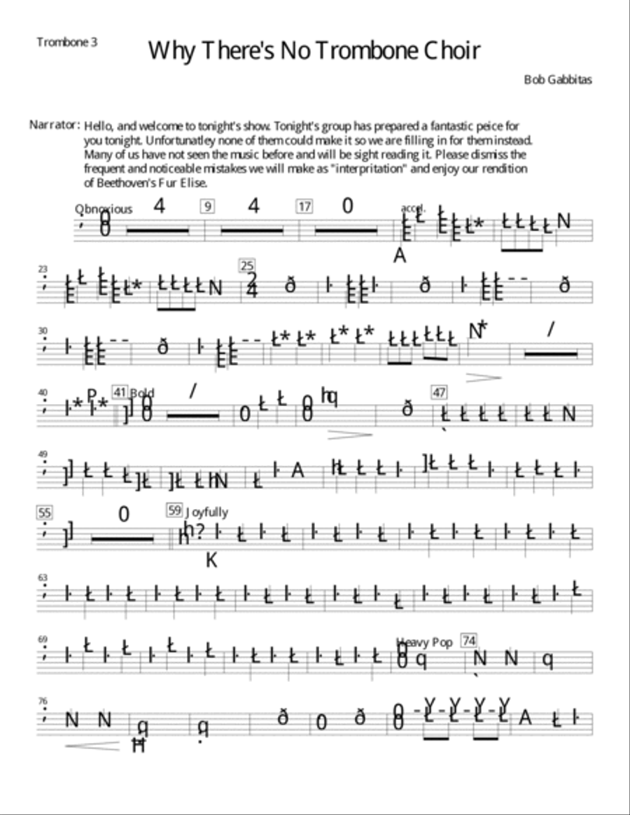Why There's No Trombone Choir Brass Ensemble scores gallery preview page 6