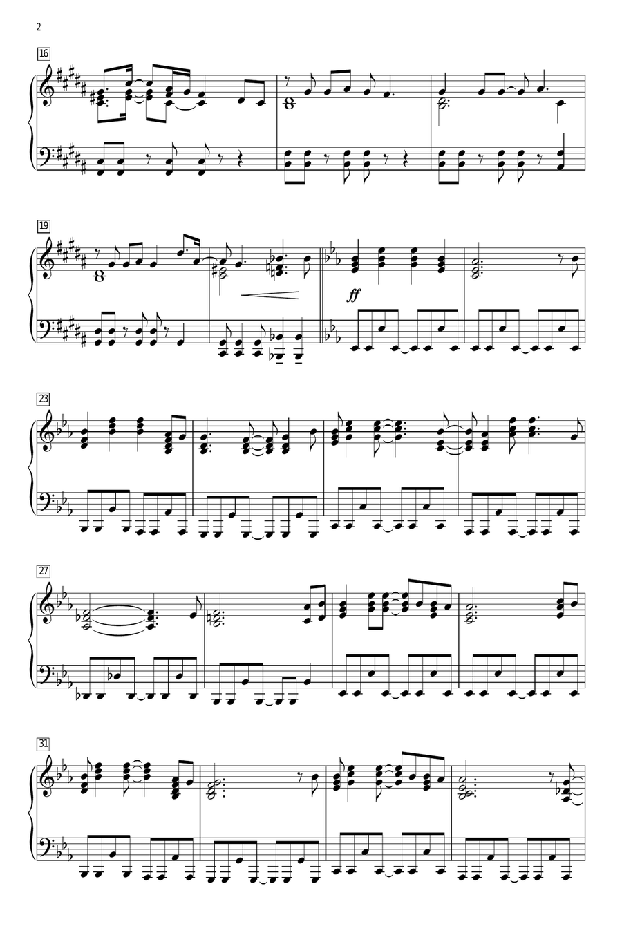 You'll Be In My Heart (Pop Version) (from Tarzan) Piano Solo scores gallery preview page 2