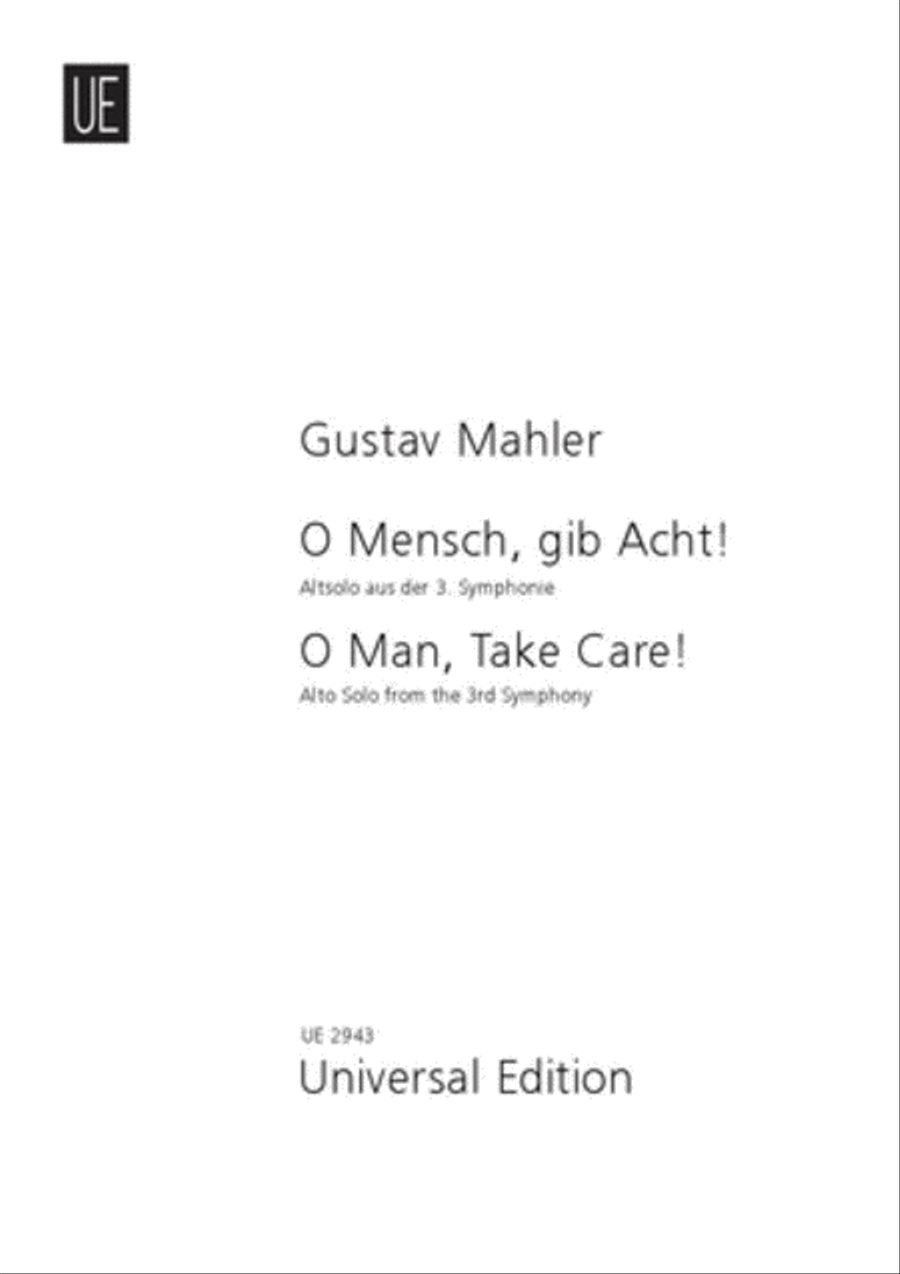 O Man, Take Care! Chamber Music scores gallery preview page 1