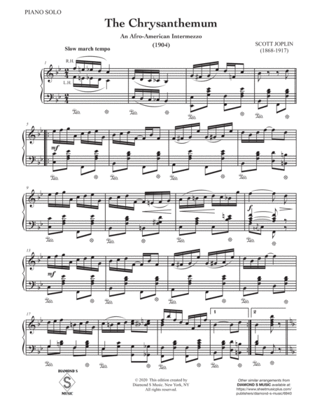 The Chrysanthemum (Ragtime Intermezzo) - Scott Joplin - Piano Solo image number null