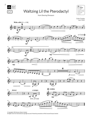 Waltzing Lil the Pterodactyl (Grade 3 List C1 from the ABRSM Clarinet syllabus from 2022)
