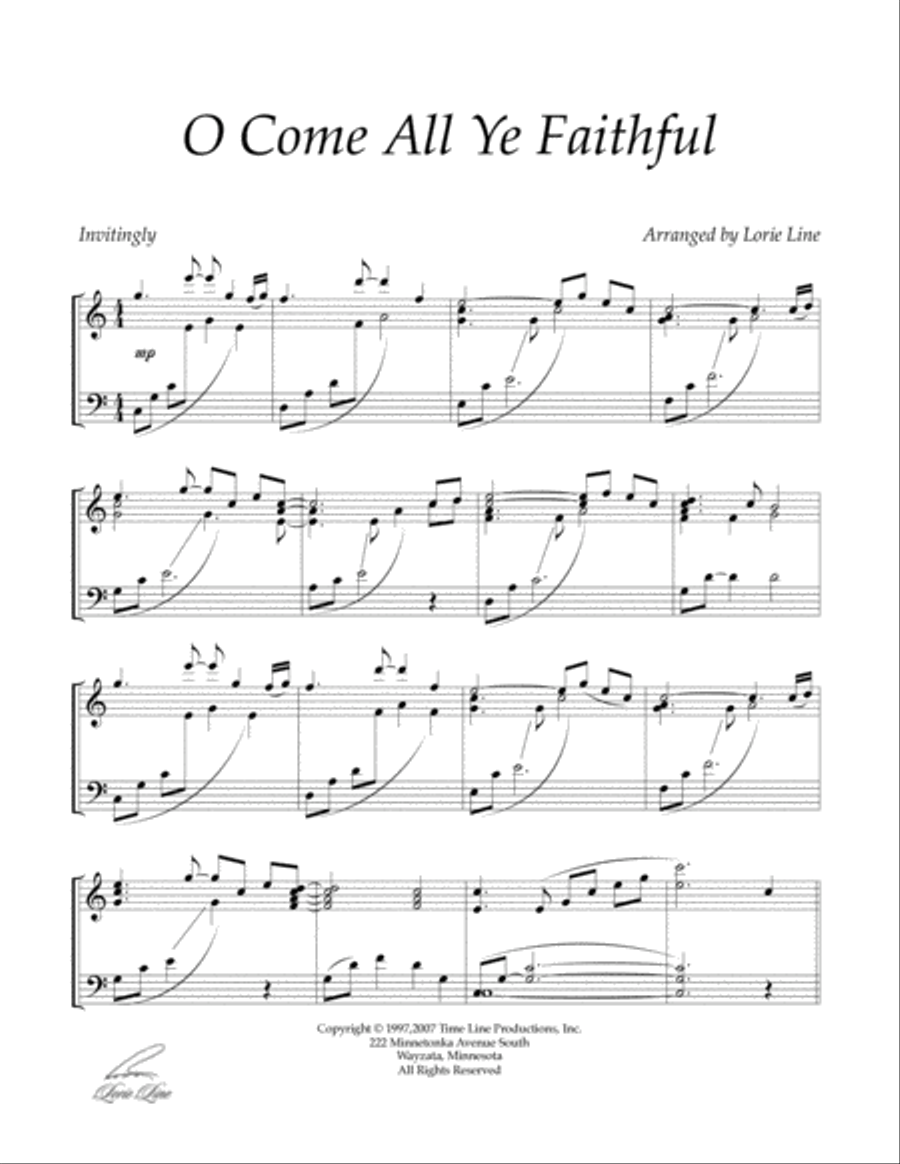 O Come All Ye Faithful (from Home For The Holidays) Piano Solo scores gallery preview page 2