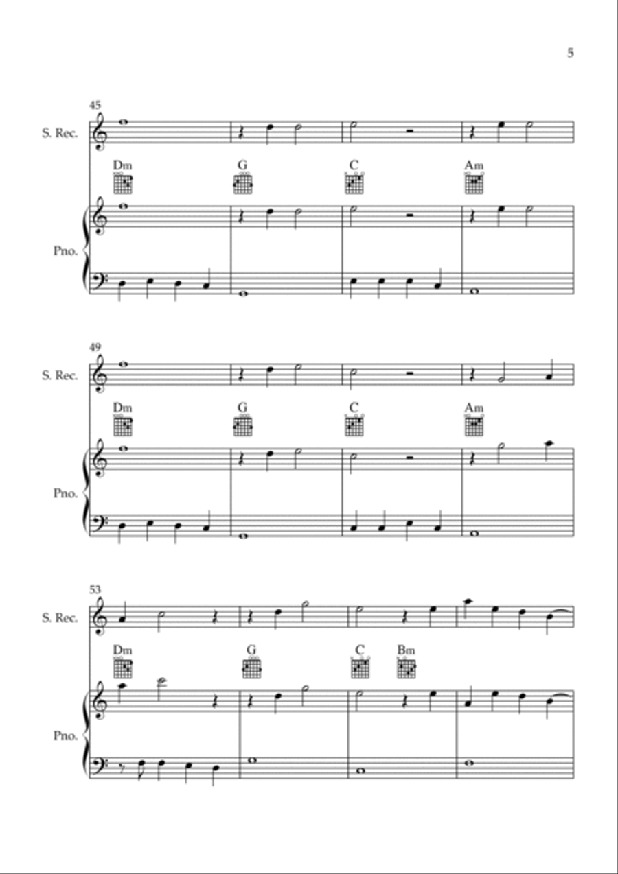 Flowers Recorder scores gallery preview page 5