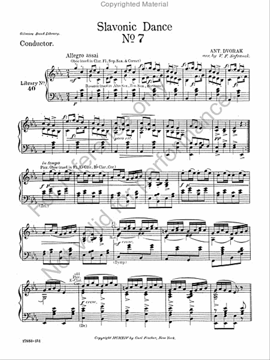 Slavonic Dance No. 7; Slavonic Dance No. 8 Concert Band scores gallery preview page 4