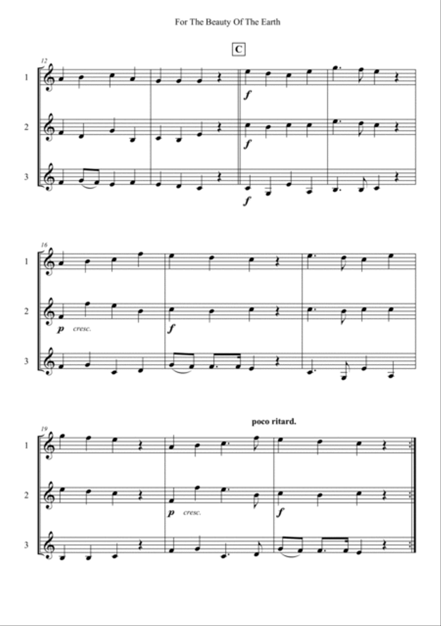 For The Beauty Of The Earth Horn scores gallery preview page 2