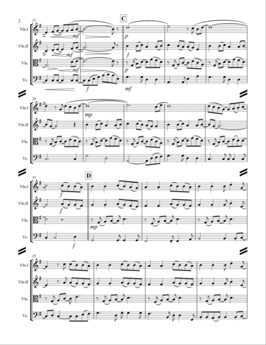 Here I Am To Worship String Quartet scores gallery preview page 3