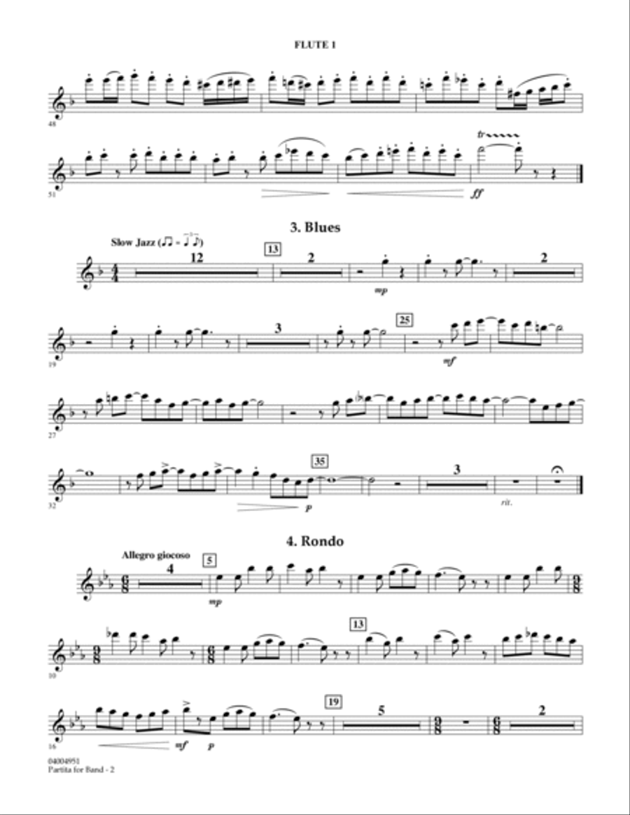 Partita for Band - Flute 1 Flute scores gallery preview page 2