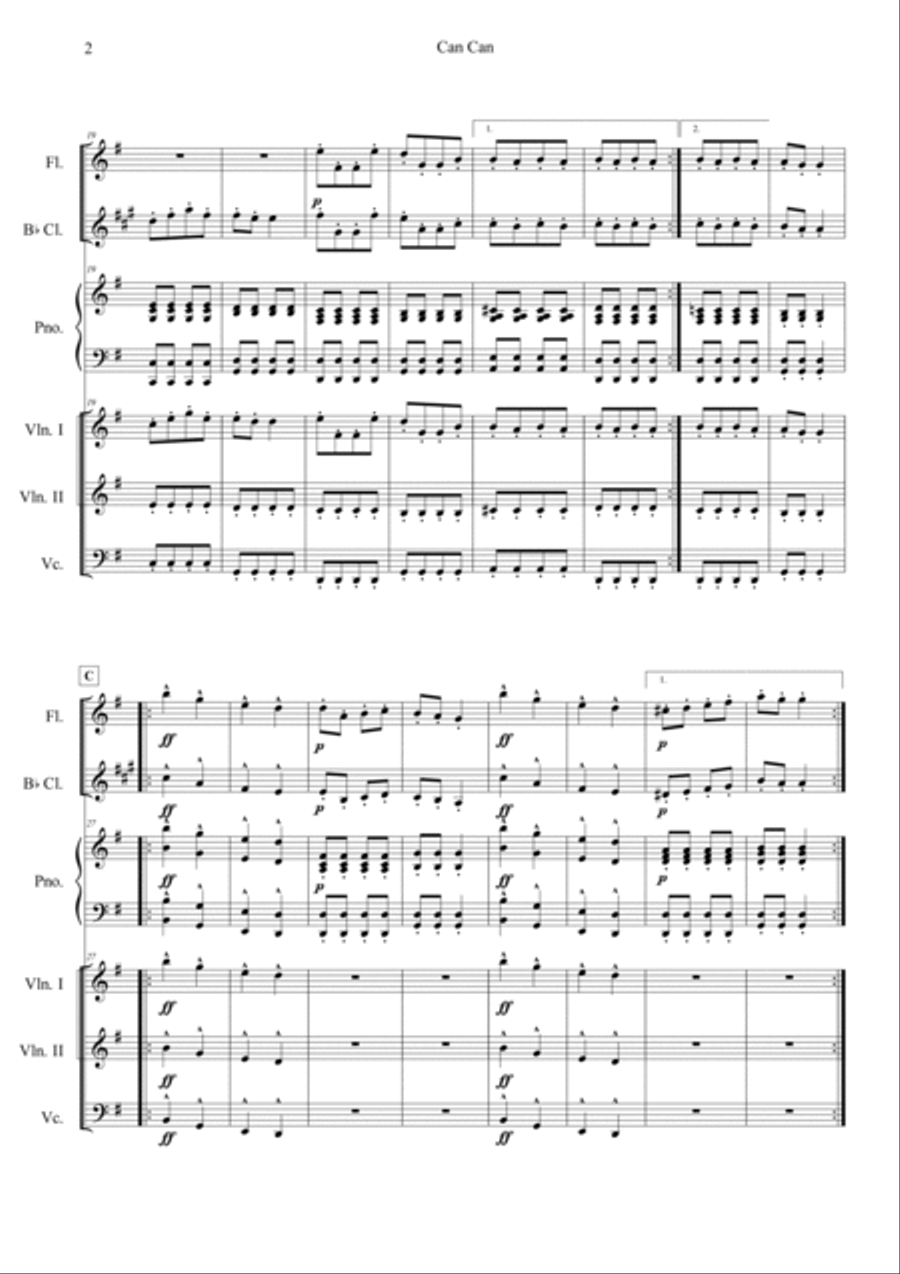 Can Can (from Orpheus in the Underworld) Orchestra scores gallery preview page 2