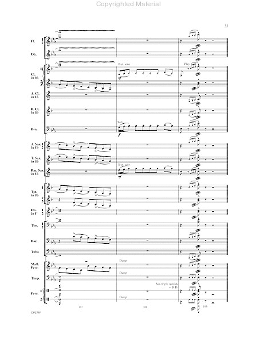 Rondo Festivo Concert Band scores gallery preview page 34