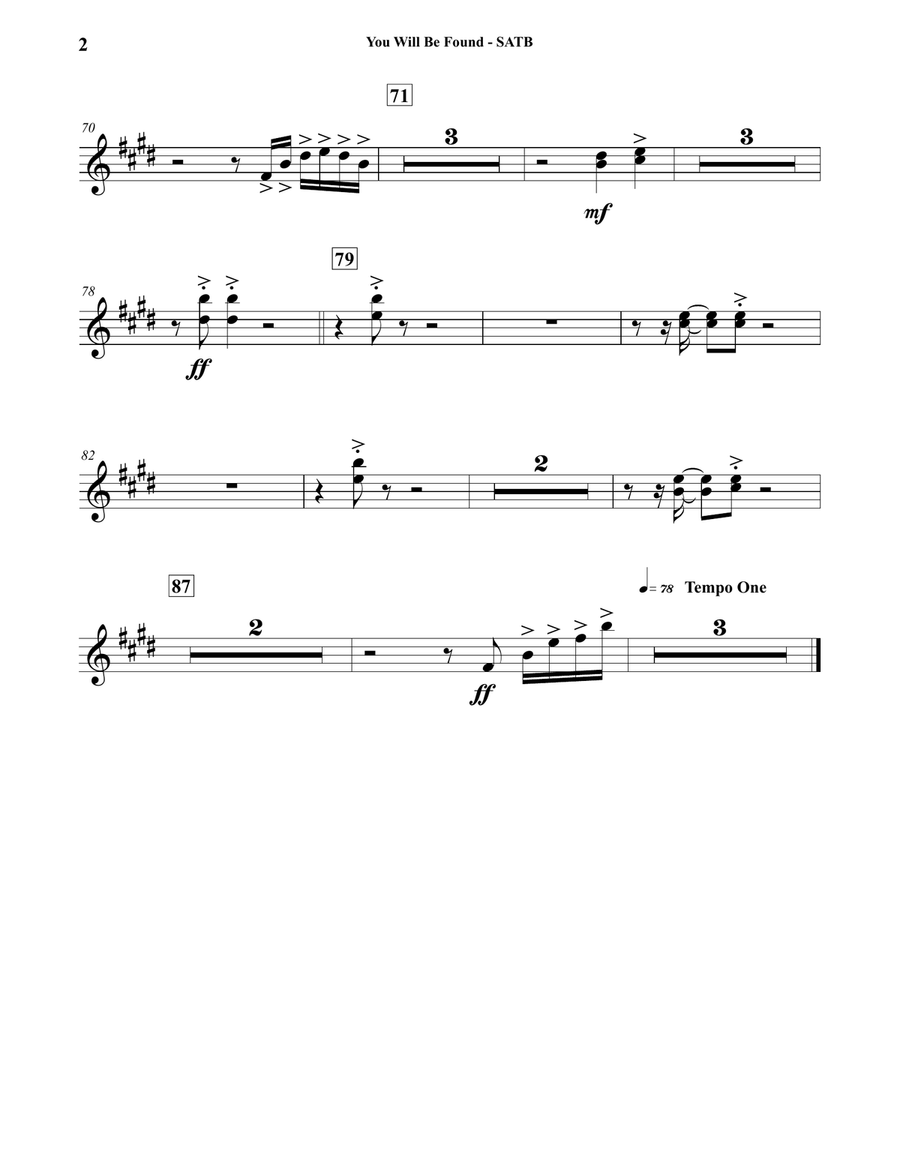 You Will Be Found Concert Band scores gallery preview page 2