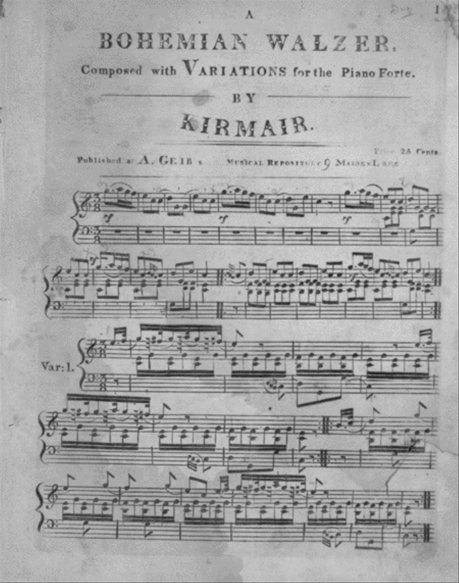 A Bohemian Walzer Piano Solo scores gallery preview page 1
