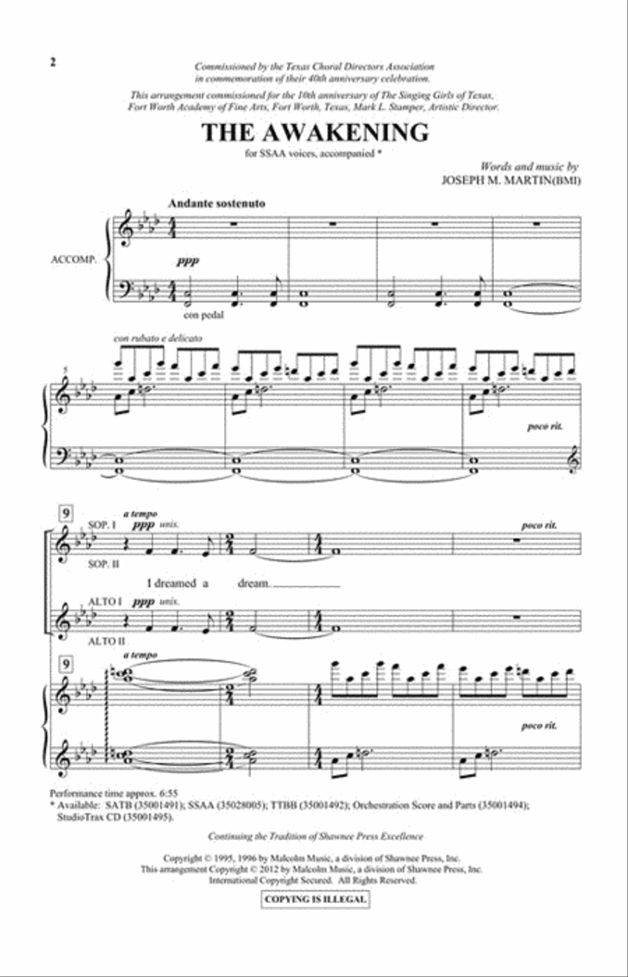 The Awakening The Awakening SSAA scores gallery preview page 2
