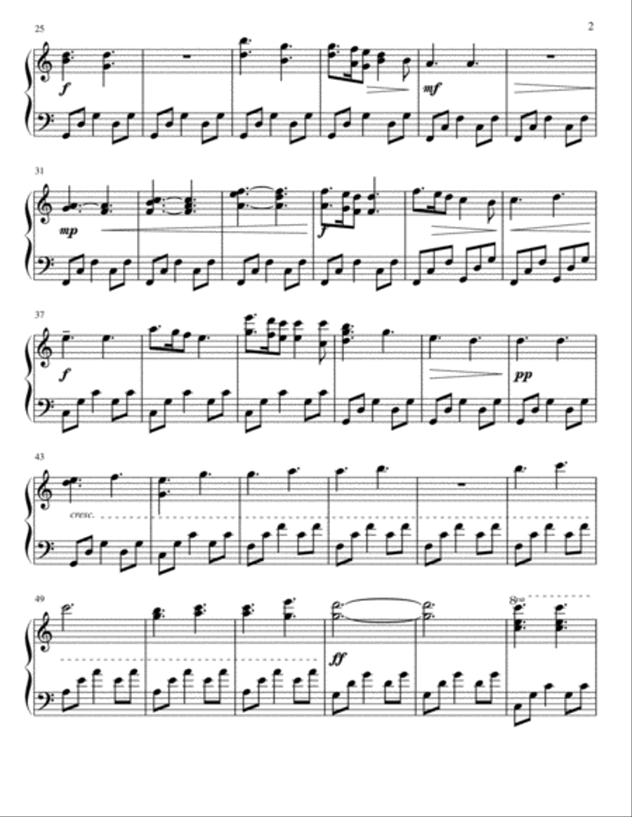Bells Piano Solo scores gallery preview page 2
