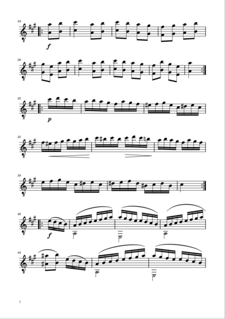 Rondo alla Turca Guitar Acoustic Guitar scores gallery preview page 2