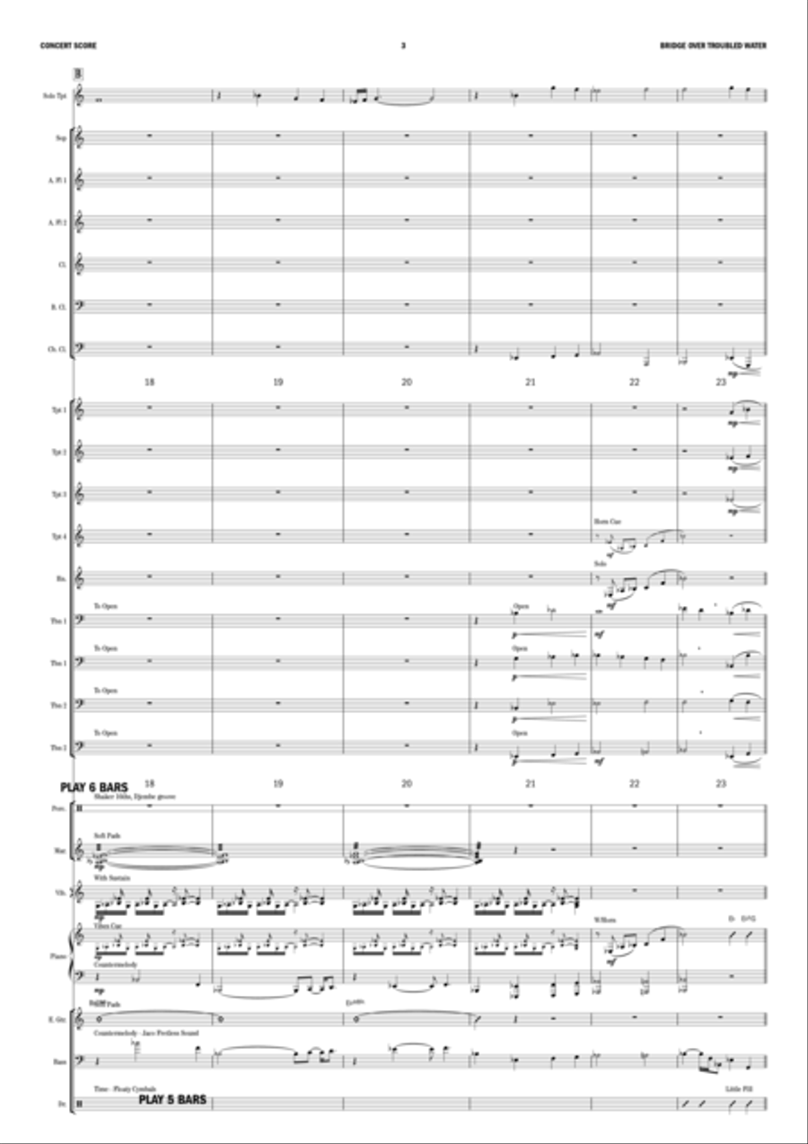 Bridge Over Troubled Water Jazz Ensemble scores gallery preview page 3