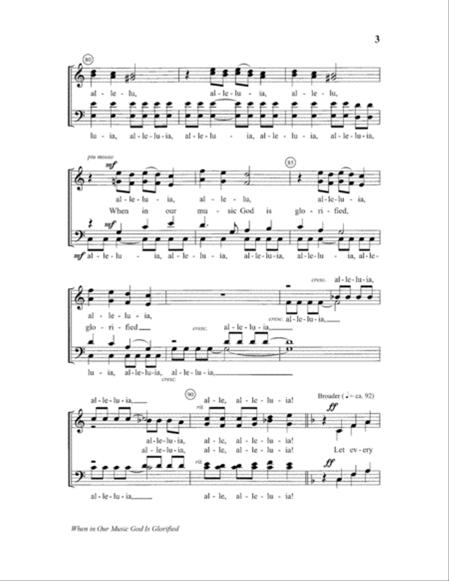 When in Our Music God Is Glorified Choir scores gallery preview page 3